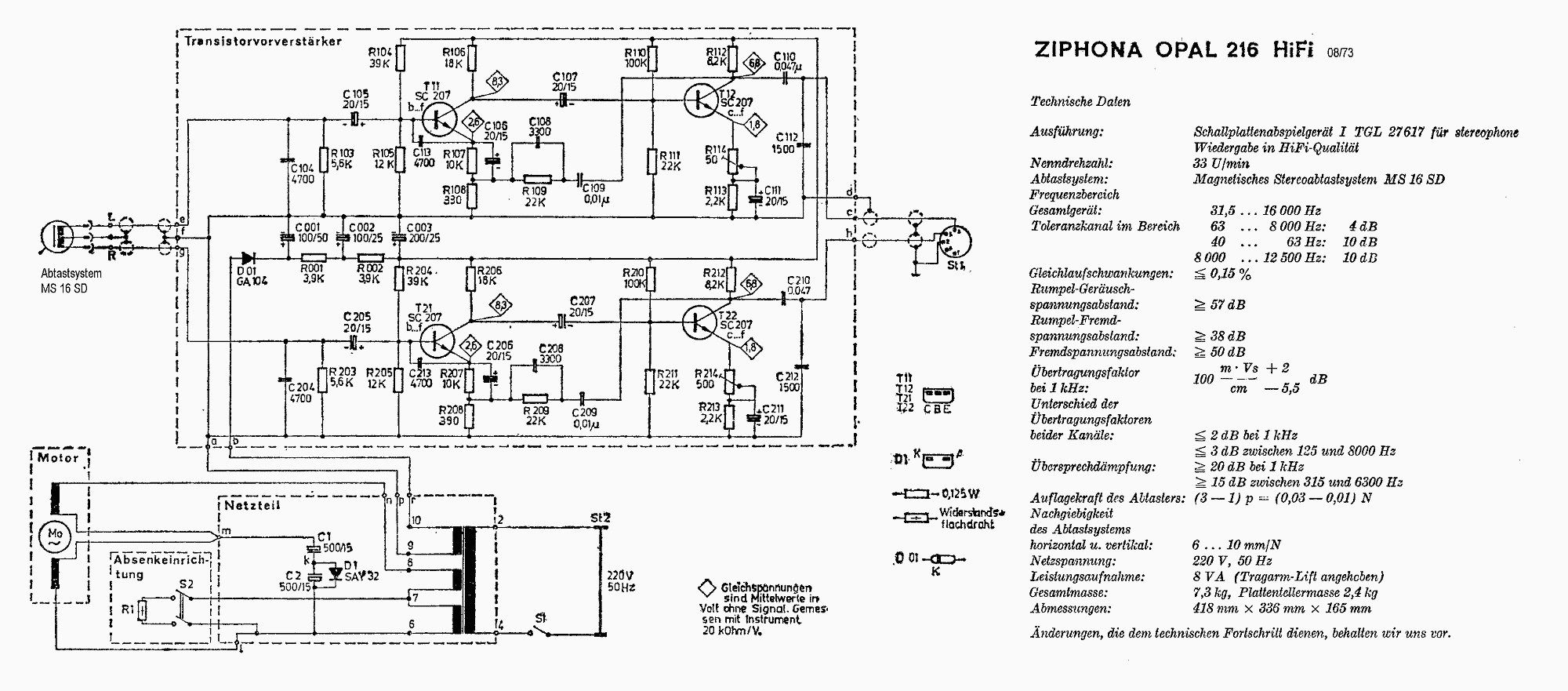 ZIPHONA OPAL 216, TD + SB