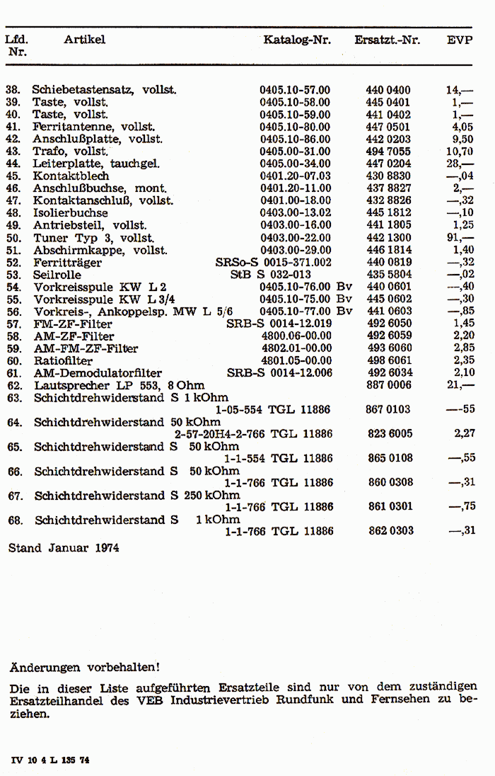 ETL 44.0 R160, 01/74, 002