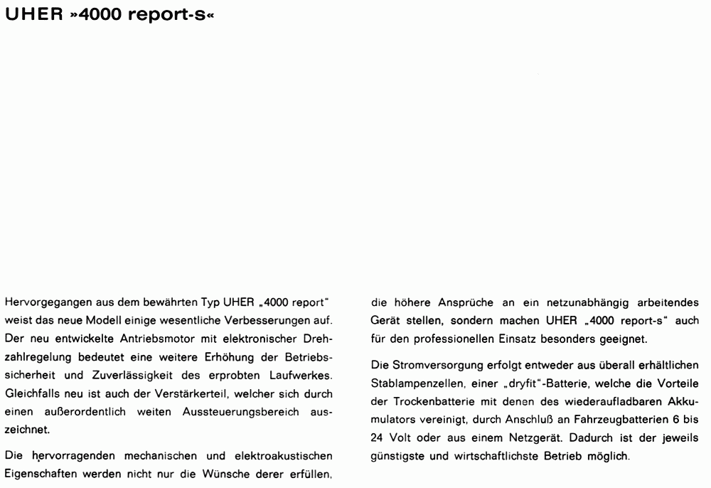 4000 REPORT-S, BDA 001