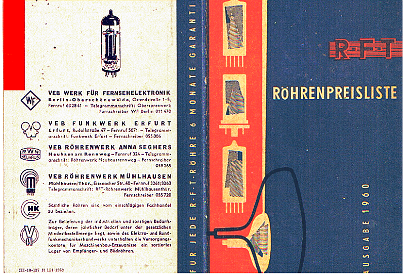 Röhrenpreisliste DDR 1960, 01