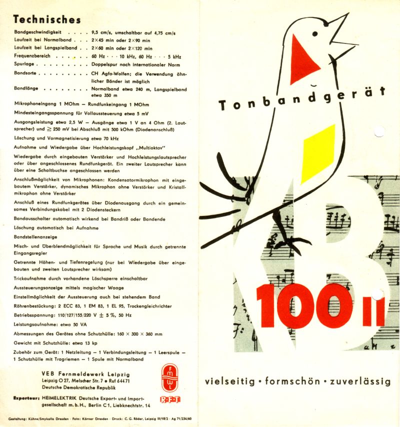 Werbefaltblatt, 2001